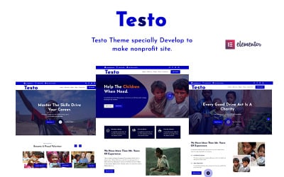 Testo– Nonprofit Charity Elementor Wordpress Theme