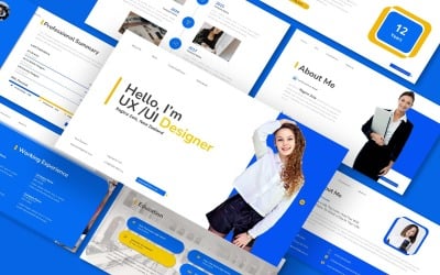 Curriculum Vitae Diseñador Ui Ux Plantilla de PowerPoint