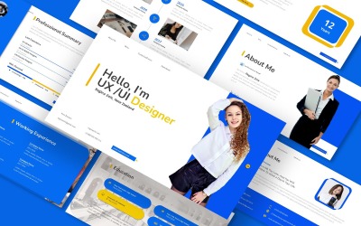 Resume Designer Ui Ux Szablon Powerpoint