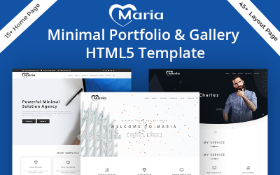 Марія Мінімальне портфоліо та багатоцільовий шаблон HTML5