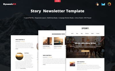 Verhaal Nieuwsbrief Template + MailChimp + Compaign Monitor Ready