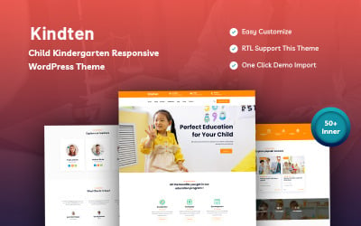 Kindten - Child Kindergarten Responsive WordPress Theme