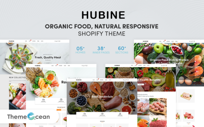 Hubine -有机食品，自然响应Shopify主题