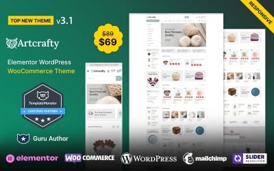 Artcrafty - Художественная галерея и тема WooCommerce для домашнего декора