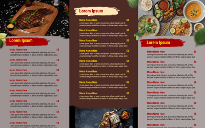 Food Bifold Menu : Food Flyer Design Template