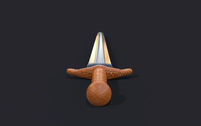 3D Sword Game Ready Low-poly model