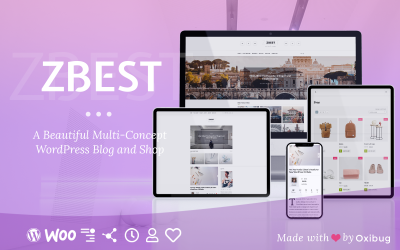 ZBest -为作家和博客提供多概念WordPress商店和博客主题