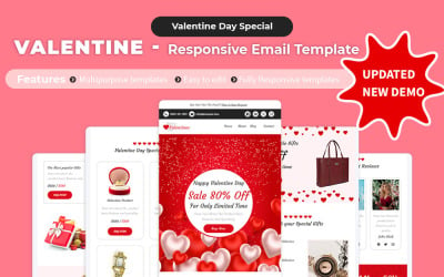 Saint Valentin - Modèle d&amp;#39;e-mail réactif