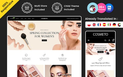 Cosmeto - cosmetic and Fashion Multipurpose Prestashop 商店