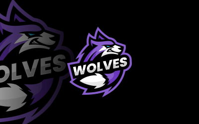 Modèle de logo Wolf E-Sports