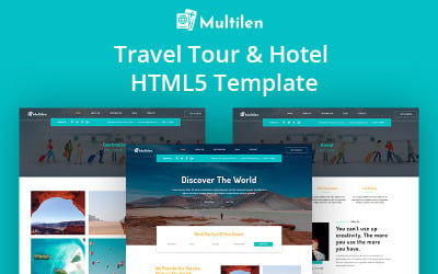 旅游旅游 &amp;amp; 酒店预订HTML5网站模板
