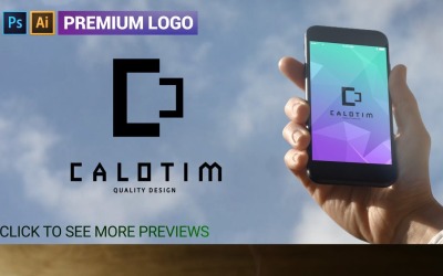 Modèle de logo de lettre CALOTIM C Premium