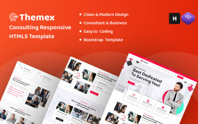 Themex - Responsive Website-Vorlage für Beratung