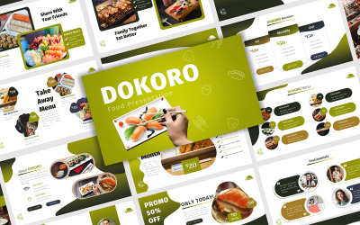 Dokoro - Eten Sjablonen PowerPoint presentatie