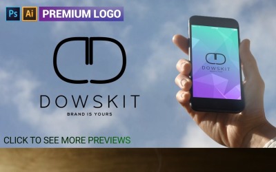 Modèle de logo DOWSKIT Premium D Letter