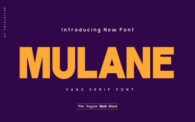 Mulane是一种多功能字体