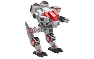 Mech Fighter Modelo 3D modelo Game Ready