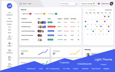 Vivo - Modello di dashboard di amministrazione di Bootstrap 5