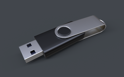 USB-Flash-Laufwerk Low-Poly-3D-Modell