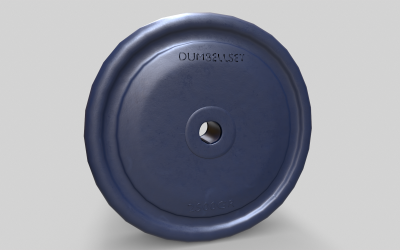 Dumbbell Z Highpoly 3D model