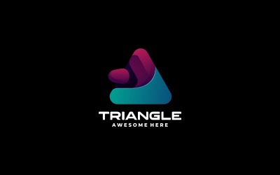 Diseño de logotipo de gradiente de triángulo