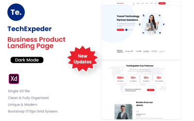 TechExpeder -商业产品的登陆页面
