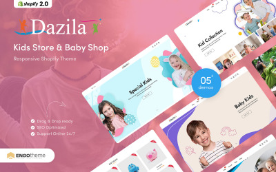 Dazila - Tema Shopify reattivo per negozio per bambini e negozio per bambini