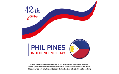 Fülöp függetlenség napja vektoros illusztráció