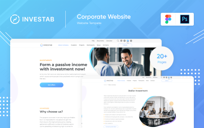 Investab |咨询投资PSD Figma模板