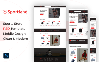 Sportland - Sports Store PSD Template