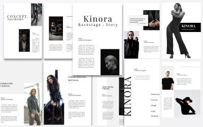 Kinora A4 Potrait 谷歌的幻灯片 Template