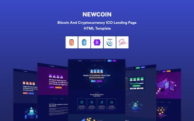 Newcoin -比特币和加密货币ICO HTML模板