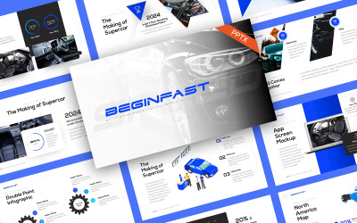 BeginFast Automotive Moderní PowerPoint šablona