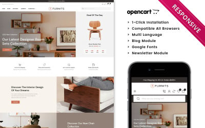 Furnits - Home Decor &amp;amp; Furniture Opencart Theme