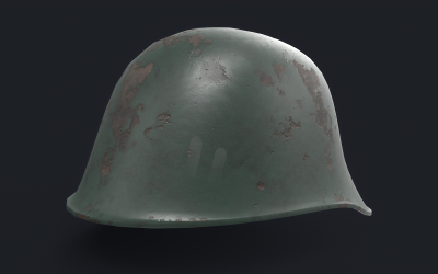 WW2 German Stahlhelm Low-poly 3D model