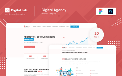 Digital Lab - Corporate Template PSD Figma