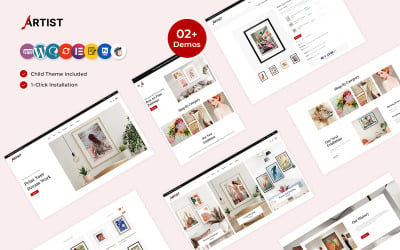 Artista - Tema de WooCommerce de Elementor responsivo multipropósito para arte y galería