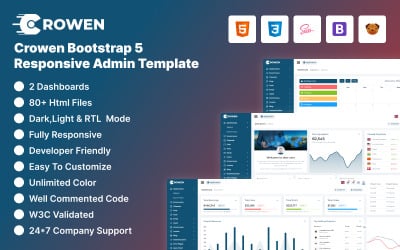 Crowen Bootstrap 5管理模板
