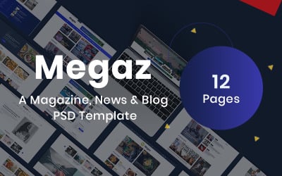 Megaz - Magazine, News &amp;amp; Blog PSD Template