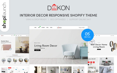 Dekon — responsywny motyw Shopify w zakresie wystroju wnętrz