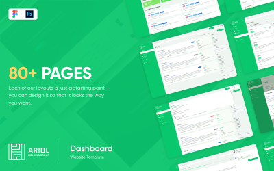Ariol仪表板模板设计Figma和Photoshop