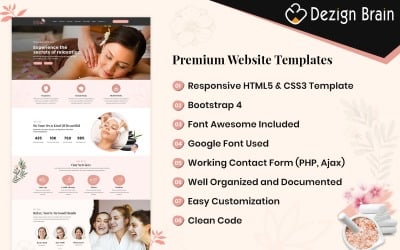 DB Spa &amp;amp; Beauty - Bootstrap Landing Page Template