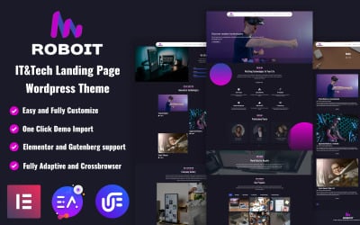 ROBOit -多用途IT&amp;amp;Tech Landing Page WordPress Theme