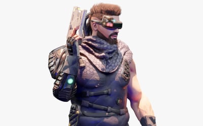 Sci Fi Cyberpunk Action Male 3D Character model