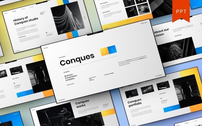 Conques – Business PowerPoint sablon