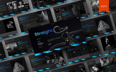 Straight – Бизнес Шаблон PowerPoint