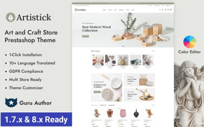 艺术istic - Handmade 艺术 and Craft Store Prestashop Theme