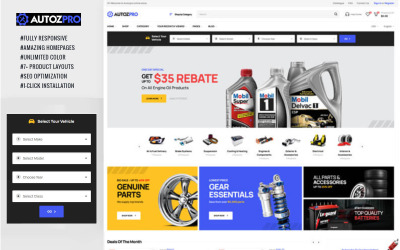 Autozpro Ricambi Auto Negozio Tema PrestaShop