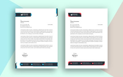 企业形象 Business Letterhead Template Simple Design and Vector Template Design