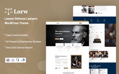低辩护律师和法律WordPress主题